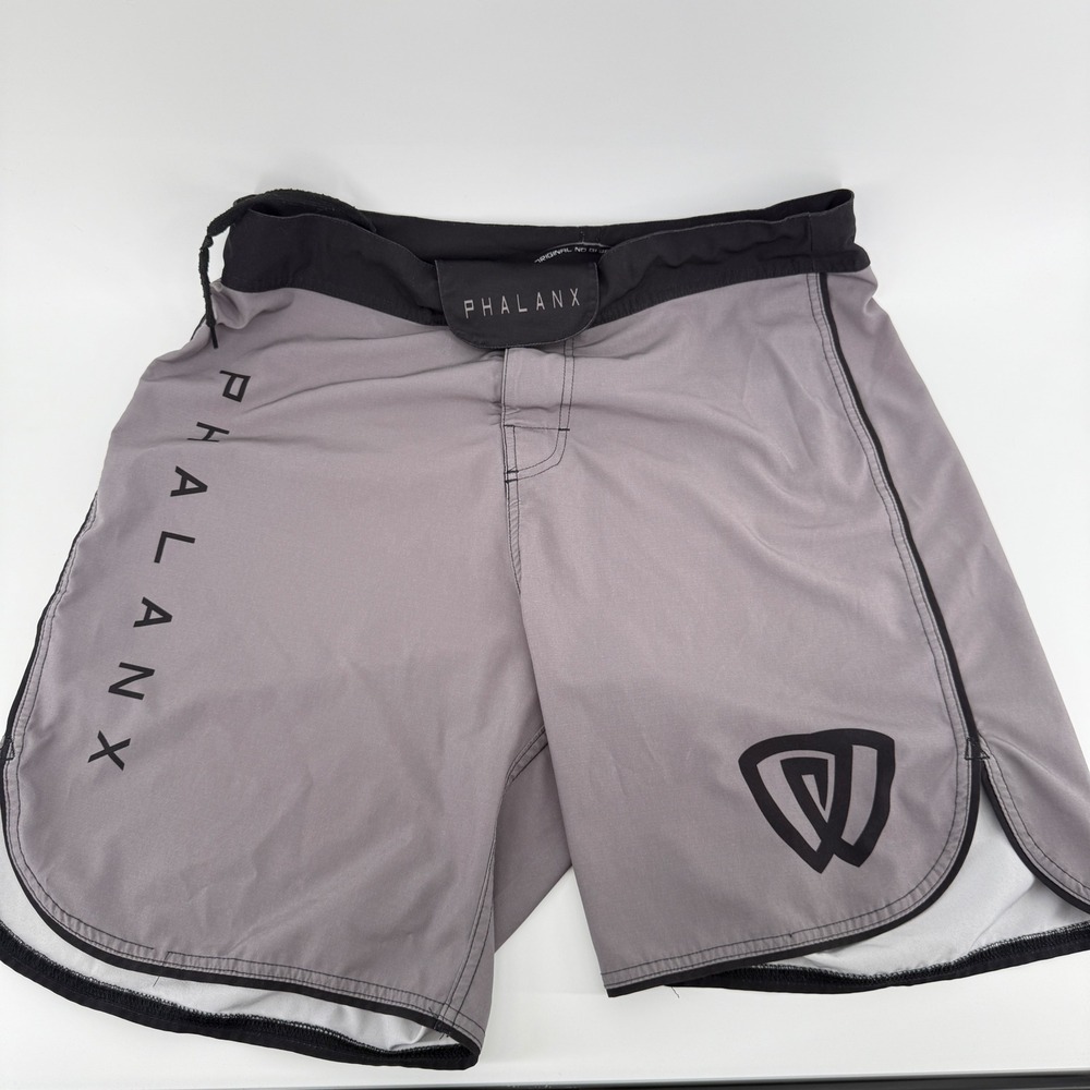 Phalanx Grappling Shorts Mens 32 Gray Solid Polyester No Gi BJJ MMA Fight Shorts